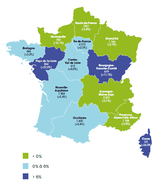Cartes r&eacute;gionales d&eacute;faillances