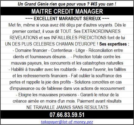 Maître credit manager