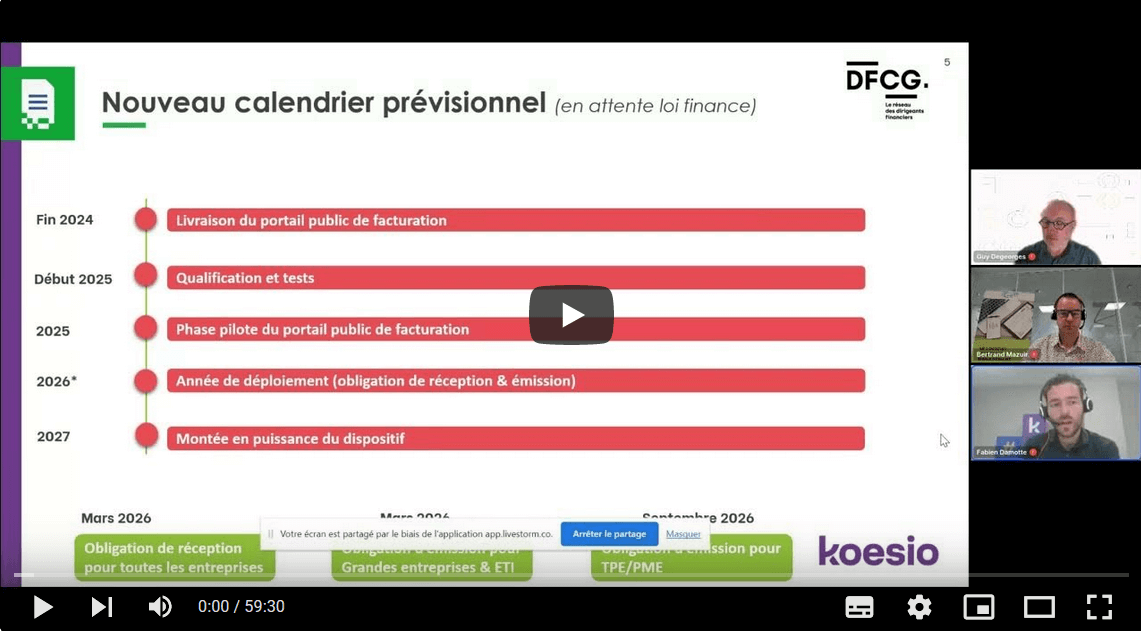 Webinar My DSO - facturation électronique