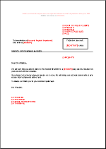 Lettre de relance niveau 1 type blocage de compte