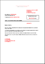 Lettre de relance niveau 1 type bon payeur